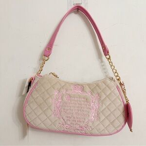 Juicy Couture Fairy Tales Quilted Velour Shoulder Bag NWT